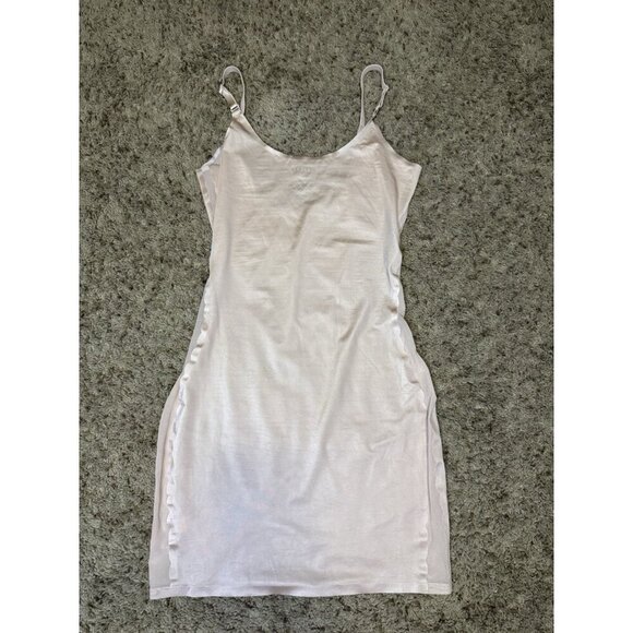 ASSETS BY SPANX Nude Tank Slip Dress Shape Wear Stretch Control Side Mesh LARGE - Picture 2 of 7